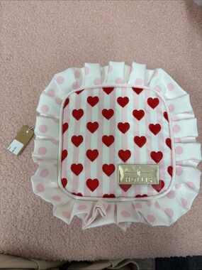 Pink & Red Heart  Accessory Pouch